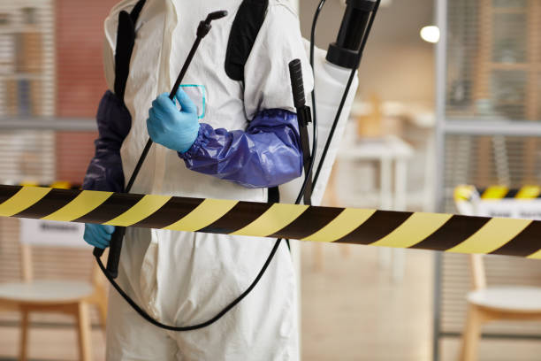 Professional Blood Cleanup technician working in Robertsville, NJ